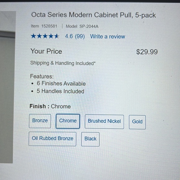 Cabinet Drawer Pulls NEW 20 pack 7.5” - Picture 4 of 4